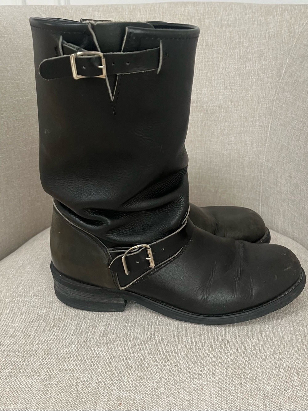Double H Black Leather
Engineer Boots Men's 11D. Motorcycle USA